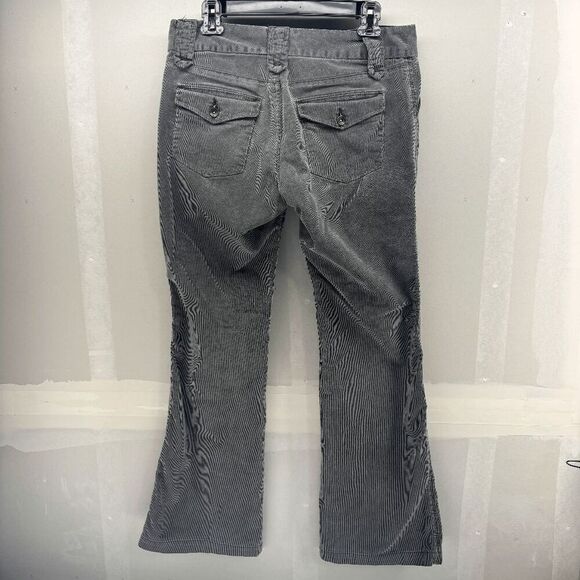 Gap stretch corduroy pants women’s size 8 boot cut flare flap pockets gray 32x32 - Picture 3 of 4
